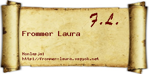 Frommer Laura névjegykártya